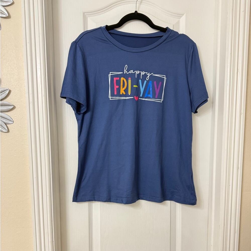 Shein Happy Friday Teacher Shirt Happy Friyay Size XL
